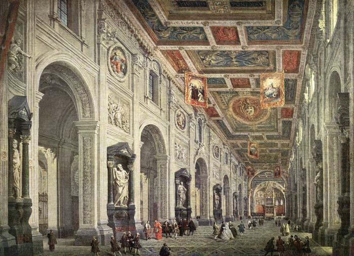 Interior of the San Giovanni in Laterano in Rome, PANNINI, Giovanni Paolo
